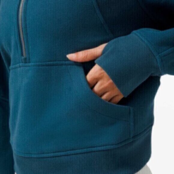 Lululemon Scuba Oversized Half -Zip Hoodie (2021 Release) XS/S EUC Blue Boreali - Picture 11 of 11